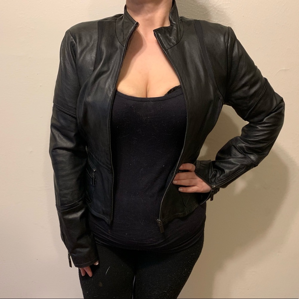 Bebe leather jacket small